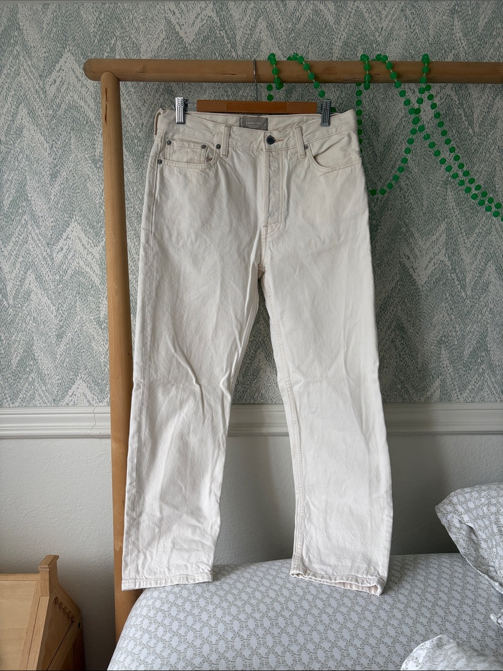 Everlane Cream Straight Jeans